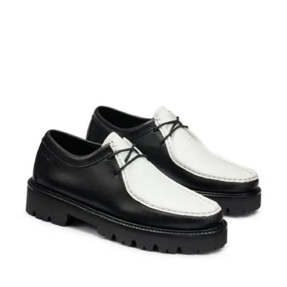 G.H. BASS Wallace Lace-Up Shoes black and white Size 9.5 SB5
